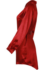 Satin Long Sleeve Shirt Dress - 3 Colours