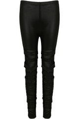 Black Twisted Thighs Jeggings