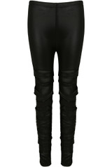 Black Twisted Thighs Jeggings