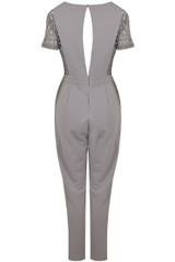 Side Crochet Open Back Jumpsuit - 3 Colours