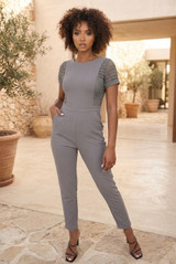 Side Crochet Open Back Jumpsuit - 3 Colours