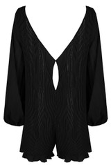 Pleated Back Button Up Playsuit - 3 Colours