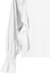 Back Button Up Frilled Crop Tops - 2 Colours