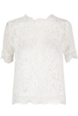 Lace Embroidered Back Zip Up Tops - 3 Colours