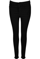 Knee Ripped High Waisted Skinny Jeans - 5 Colours