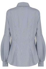 Contrast Stripe Bell Sleeve Shirt Tops - 2 Colours