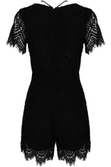 Crochet Lace Up Playsuit - 3 Colours