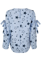 Stripe Star Printed Blouse