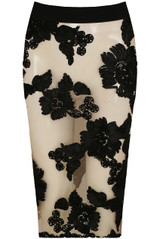 Floral Crochet Mesh Midi Skirt - 2 Colours