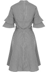 Gingham Choker Neck Shift Dress - 3 Colours