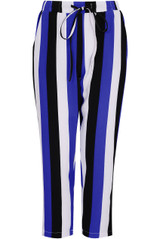 Bold Stripe Cropped Trousers - 2 Colours