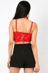 Floral Crochet Choker Neck Bralet - 3 Colours