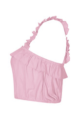 Elasticated Frilled Crop Tops - 4 Colours