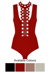 Crochet Open Back Bodysuit - 4 Colours