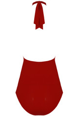 Embroidery Netted Halter Neck Bodysuit - 3 Colours