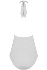 Embroidery Netted Halter Neck Bodysuit - 3 Colours