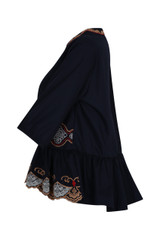 Embroidered Ruffled Crop Top - 4 Colours