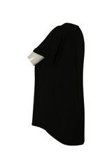 Embroidered Roll Up Sleeves Tees - 4 Colours
