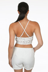 Polka Dot Floral Crop Top & Shorts Set 