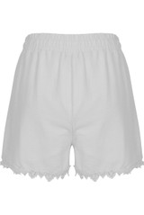 Studs & Lace Trim Summer Shorts - 4 Colours