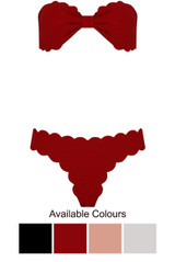 Scallop Bandeau Bikini Set