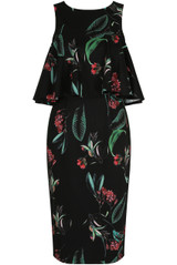 Frilled Floral Printed Midi Dress - 2 Colours