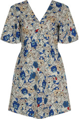 Floral Printed Cut Back Swing Dress - 2 Colours