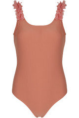 Pink Petal Trim Swimsuit