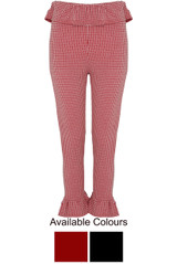 Gingham Frill trousers - 2 Colours