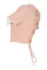Crochet Lace Up Back Crop Top - 3 Colours