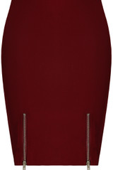 Front Hem Zipped Bodycon Dress -  3 Colours