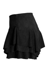 Suede Frilled Flowing Skort