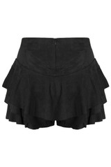 Suede Frilled Flowing Skort