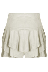 Suede Frilled Flowing Skort