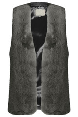 Ribbon Knot Up Shaved Fur Gilet - 4 Colours