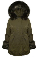 Canvas Parka with Fur Hood & Cuff - 3 Colours
