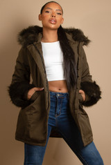 Canvas Parka with Fur Hood & Cuff - 4 Colours Canvas Parka with Fur Hood & Cuff - 4 Colours