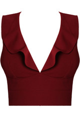 Frilled Side Zip Up Crop Tops - 5 Colours