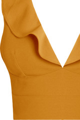 Frilled Side Zip Up Crop Tops - 5 Colours