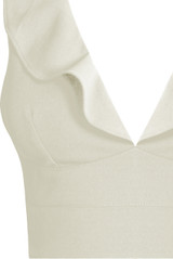 Frilled Side Zip Up Crop Tops - 5 Colours
