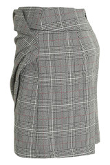 Glen Plaid Crossover Mini Skirt