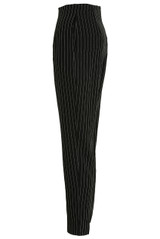 Pinstripe Wrap Button Tailored Trouser - 2 Colours