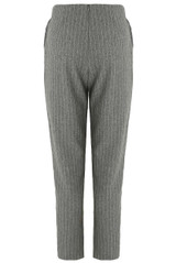 Pinstripe Wrap Button Tailored Trouser - 2 Colours