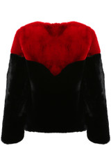 Two Tone Fur Jacket - 2 Colours