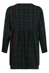 Embroidery Tartan Print Shift Dress  - 2 Colours