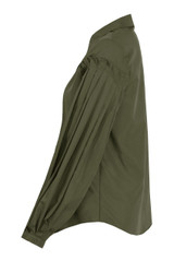 Pleated Sleeve Front Button Up Shirt Tops - 5 Colours