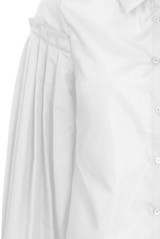 Pleated Sleeve Front Button Up Shirt Tops - 5 Colours