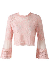 Lace Intricate Pearls Trim Crop Tops - 3 Colours