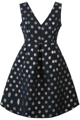 Foil Polka Dot Skater Dress - 2 Colours