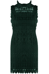 Crochet Lace Overlay Bodycon Dress  - 4 Colours